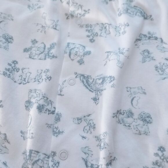 NWT VitaminsBaby Blue Nursery Rhyme Print Infant Sleep Gown sz 0-6M - Picture 5 of 6